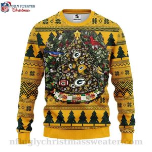 NFL Green Bay Packers Christmas Tree Design Ugly Christmas Sweater For Him 1