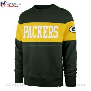 NFL Green Bay Packers Outstanding Logo Print Ugly Christmas Sweater 1