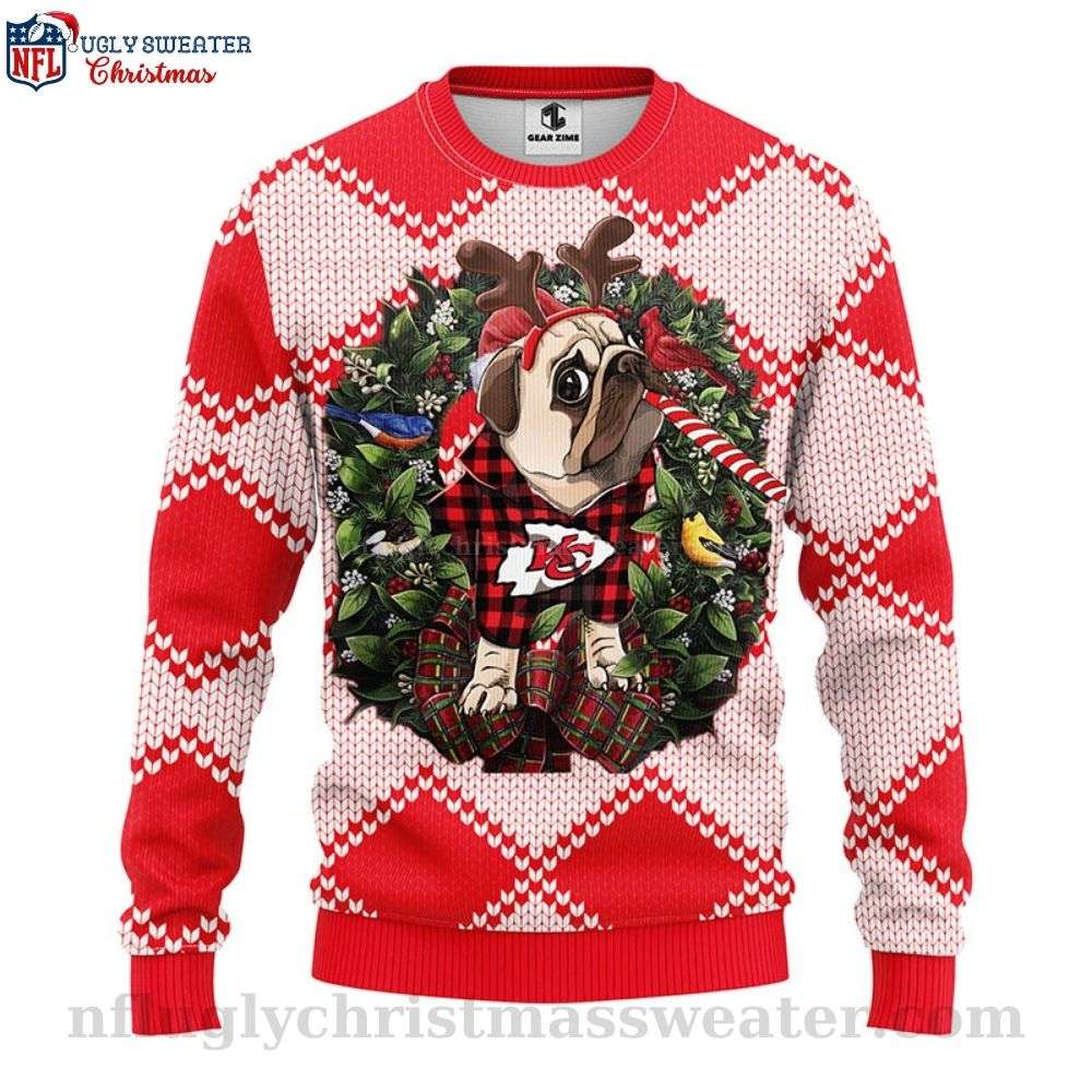 NFL Kansas City Chiefs Ugly Christmas Sweater - Pub Dog Design
