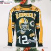 NFL Packers Flower Graphic On Green Bay Packers Ugly Sweater