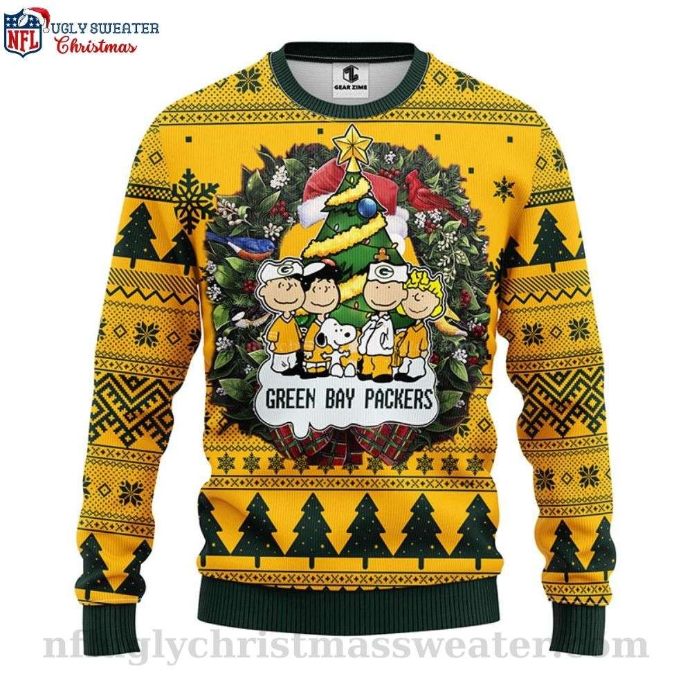 One-of-a-Kind Packers Gift - Snoopy Dog Print On Green Bay Packers Ugly Sweater