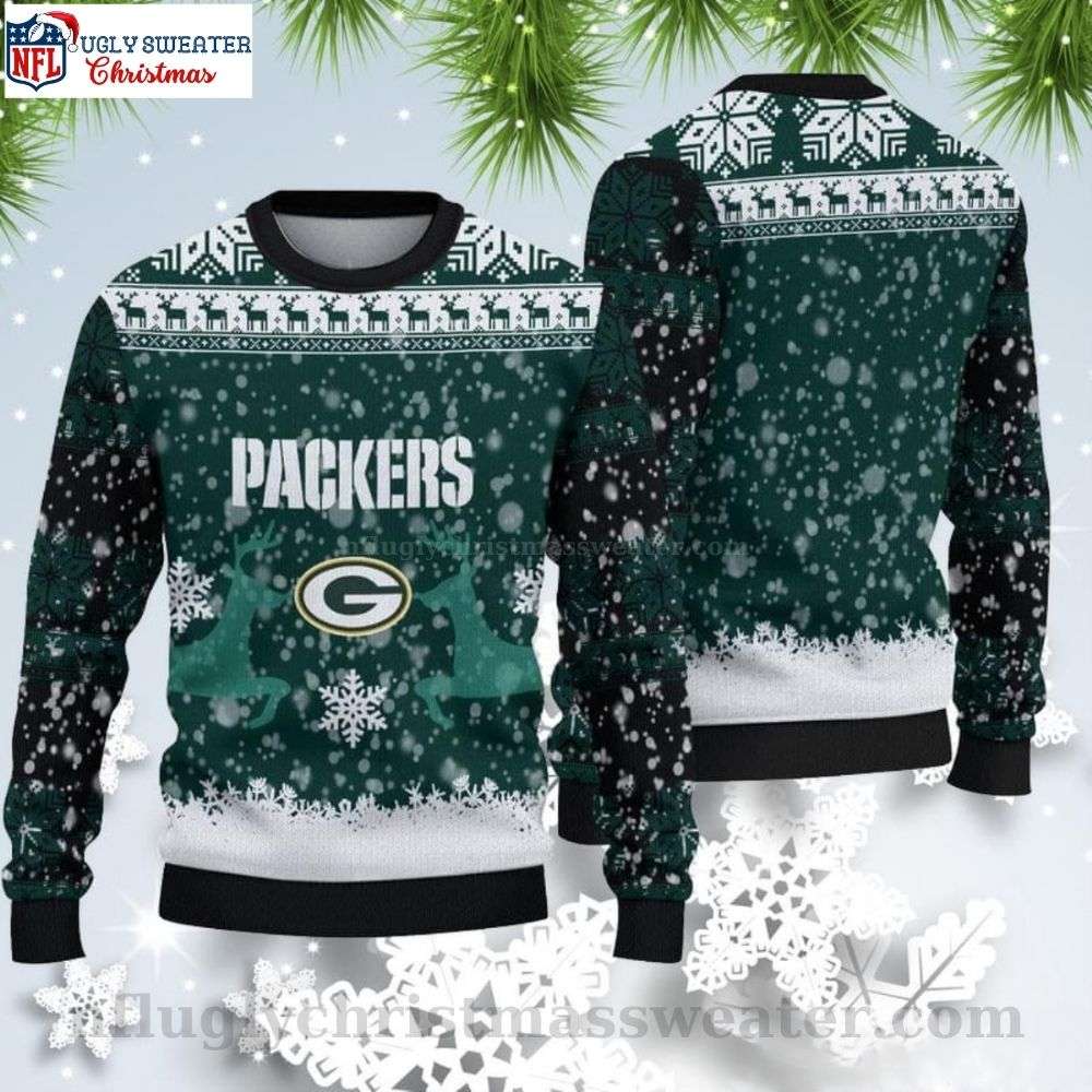 Packers Reindeer Delight - Ugly Christmas Sweater With Team Spirit