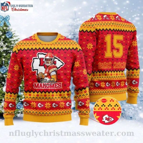 Patrick Mahomes Custom Name And Number Kc Chiefs Ugly Christmas Sweater
