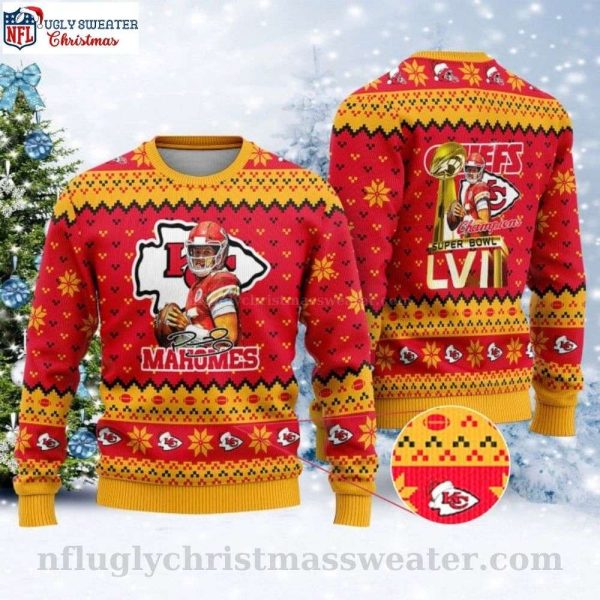 Patrick Mahomes Super Bowl LVII Champions Kc Chiefs Ugly Christmas Sweater