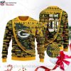 Personalized Green Bay Packers Snoopy Ugly Christmas Sweater For Fans