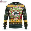 NFL Packers Ugly Sweater – Logo Prints, Snowflakes And Pine Trees Design