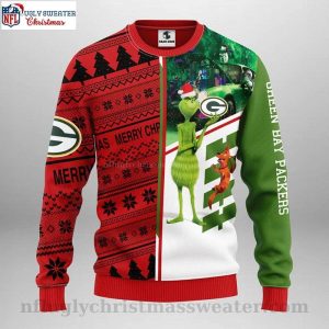 Stand Out In Style Grinch And Scooby Doo Packers Ugly Christmas Sweater 1