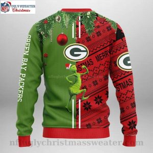 Stand Out In Style Grinch And Scooby Doo Packers Ugly Christmas Sweater 2