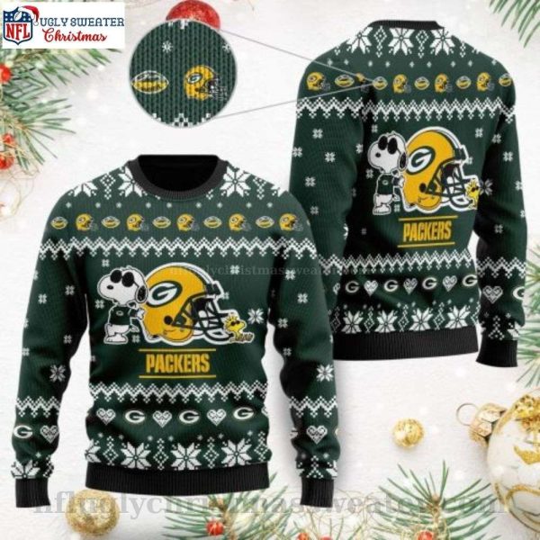 The Snoopy Show Football Helmet – NFL Packers Christmas Sweater