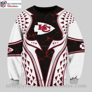 Ugly Christmas Sweater For Chiefs Fans Red And White Edition 1