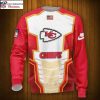 Ugly Christmas Sweater With Kansas City Chiefs Logo And Chiefs Kingdom