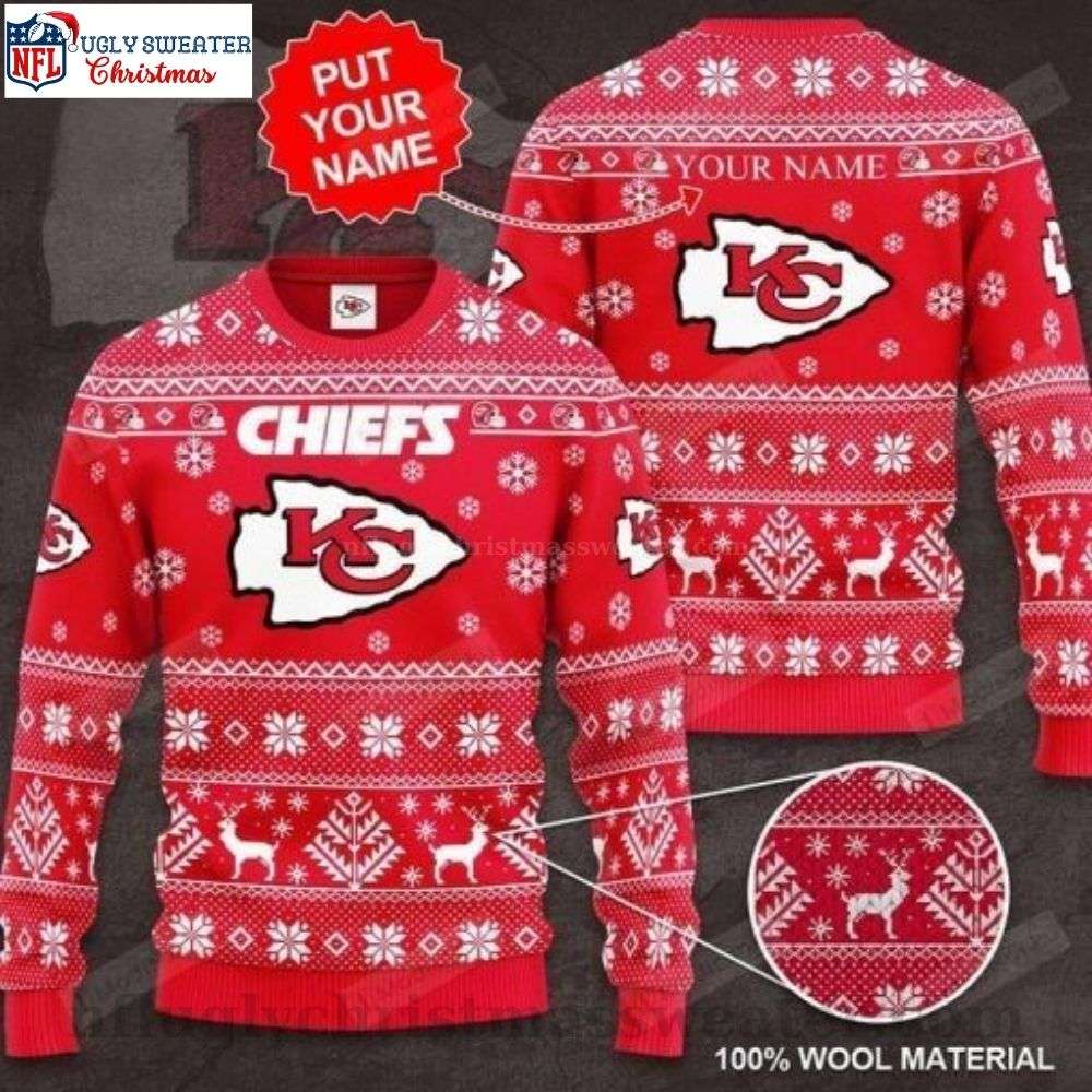 Winter Wonderland - NFL Kansas City Chiefs Snowflake Sweater