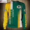 Yellow White Logo In My Heart Design Graces Green Bay Packers Ugly Christmas Sweater