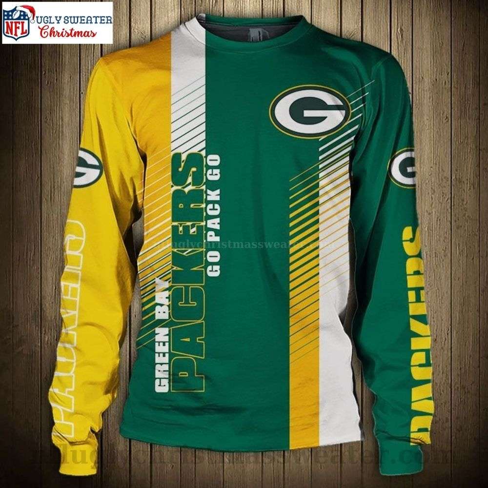 Wrapped In Packers Pride - Ugly Sweater With Green Bay Packers Logo